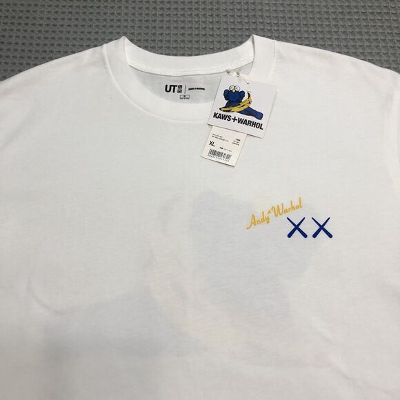 UNIQLO x KAWS Warhol Shirt Men XL|L White Andy Warhol Banana Collab Art 471321 - Picture 3 of 12